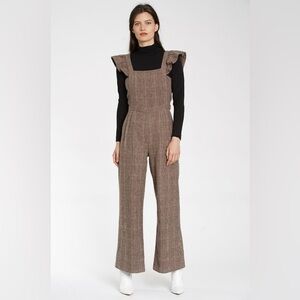 dRA Los Angeles Plaid Wide Leg Jumpsuit Size L